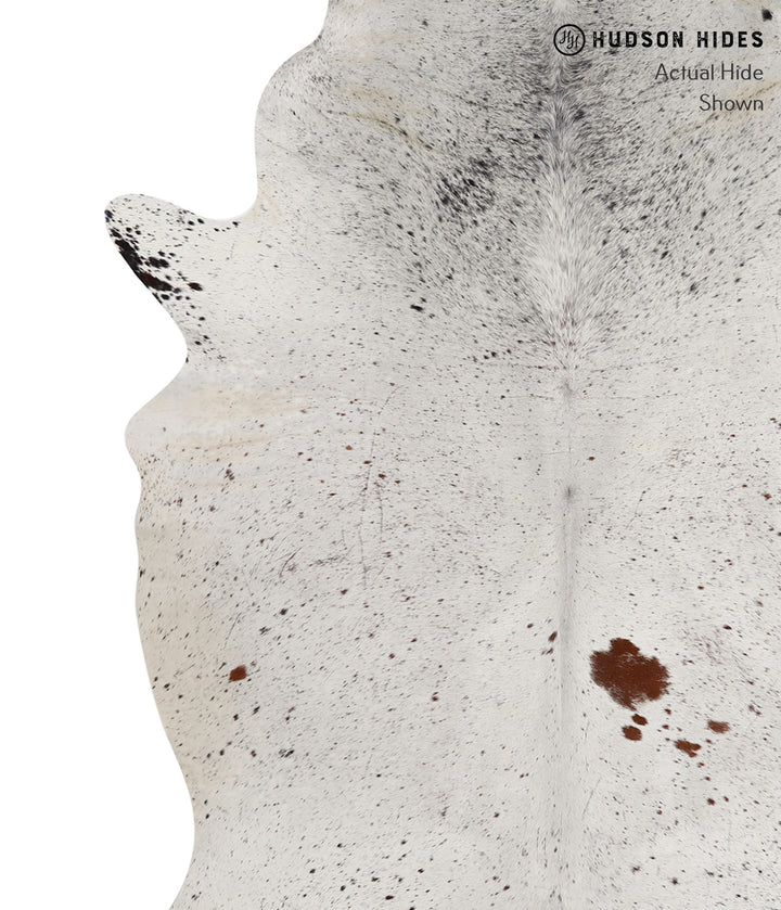 Salt and Pepper Black X-Large Brazilian Cowhide Rug 7'7"H x 6'1"W #85848 by Hudson Hides