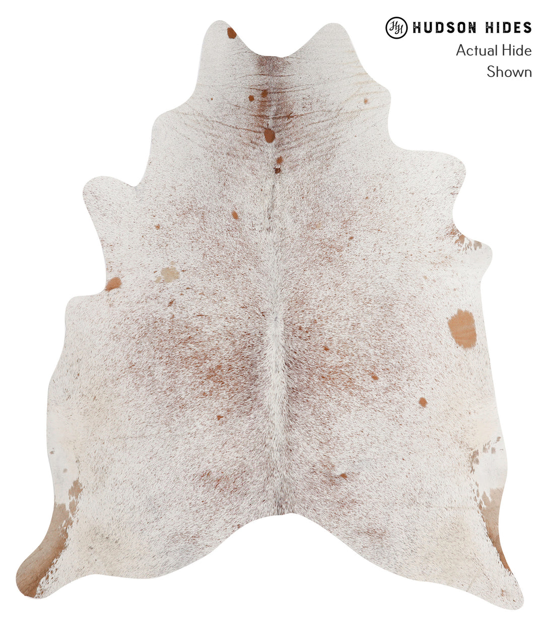Salt and Pepper Brown X-Large Brazilian Cowhide Rug 7'1"H x 6'1"W #859