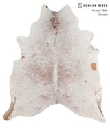 Salt and Pepper Brown X-Large Brazilian Cowhide Rug 7'1"H x 6'1"W #85904 by Hudson Hides