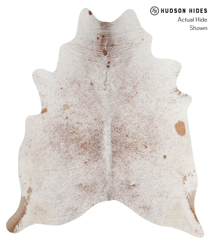 Salt and Pepper Brown X-Large Brazilian Cowhide Rug 7'1"H x 6'1"W #85904 by Hudson Hides
