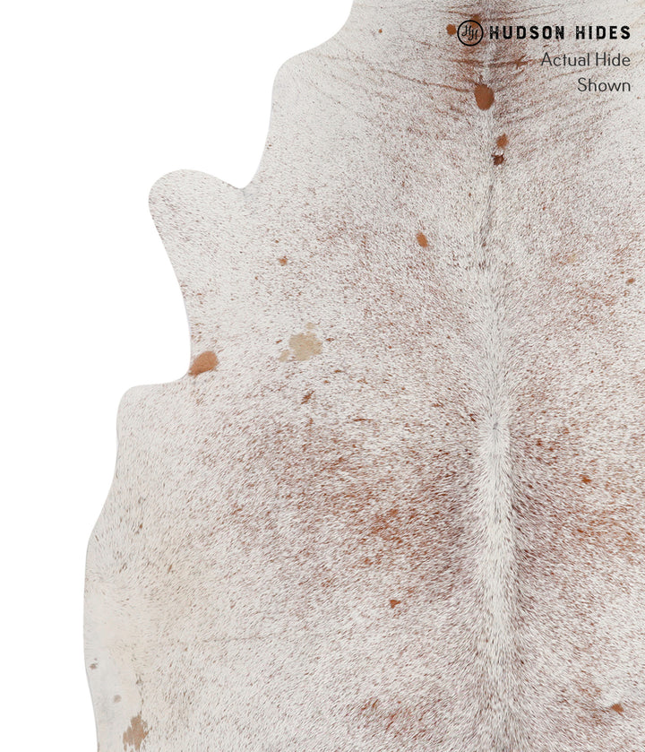 Salt and Pepper Brown X-Large Brazilian Cowhide Rug 7'1"H x 6'1"W #85904 by Hudson Hides