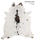 Salt and Pepper Black X-Large Brazilian Cowhide Rug 7'4"H x 6'8"W #85907 by Hudson Hides