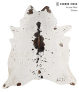 Salt and Pepper Black X-Large Brazilian Cowhide Rug 7'4"H x 6'8"W #85907 by Hudson Hides