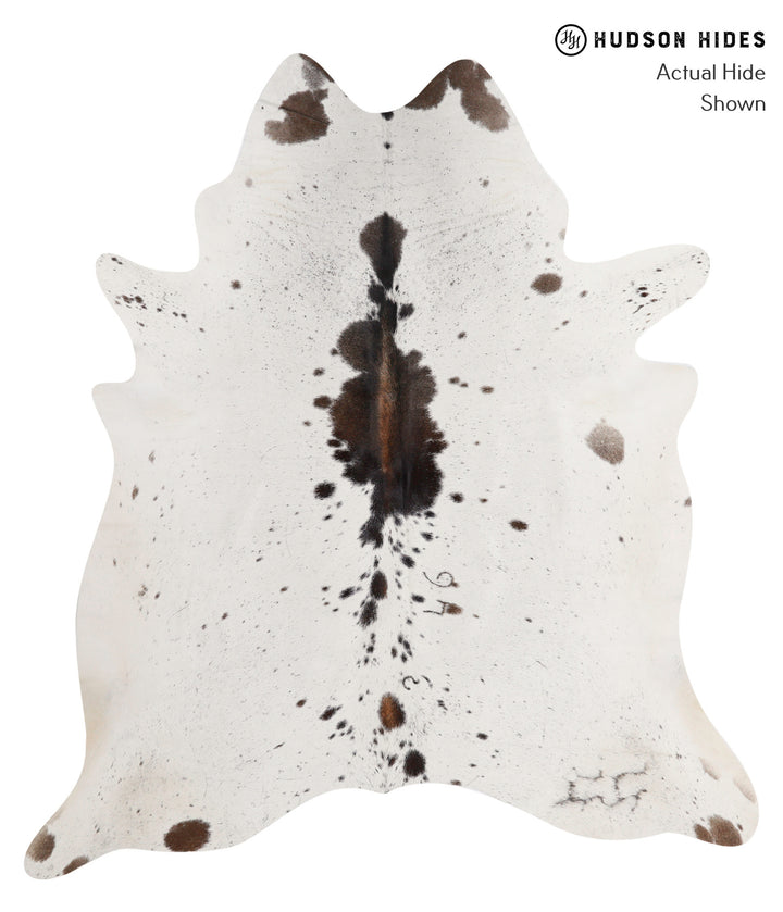 Salt and Pepper Black X-Large Brazilian Cowhide Rug 7'4"H x 6'8"W #85907 by Hudson Hides