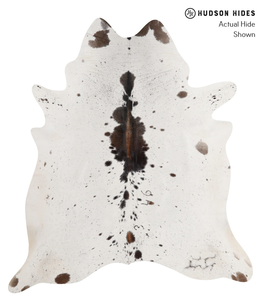 Salt and Pepper Black X-Large Brazilian Cowhide Rug 7'4"H x 6'8"W #85907 by Hudson Hides