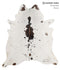 Salt and Pepper Black X-Large Brazilian Cowhide Rug 7'4