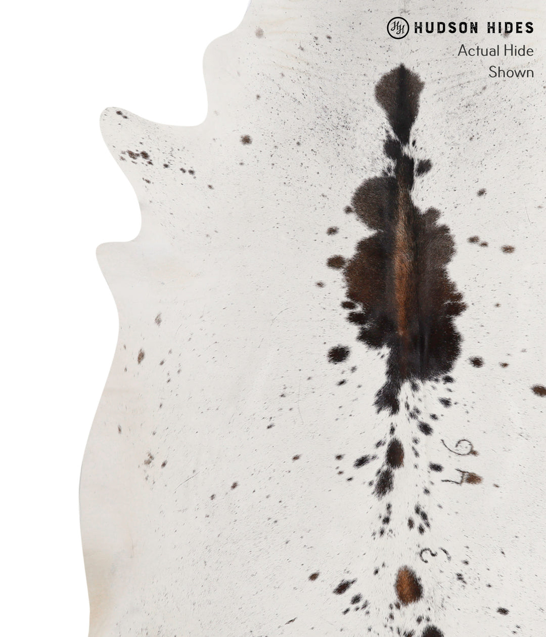 Salt and Pepper Black X-Large Brazilian Cowhide Rug 7'4"H x 6'8"W #859