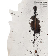 Salt and Pepper Black X-Large Brazilian Cowhide Rug 7'4"H x 6'8"W #85907 by Hudson Hides
