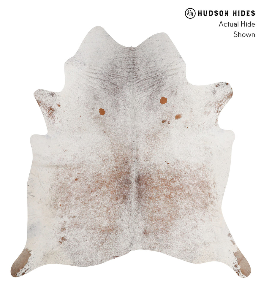 Salt and Pepper Brown X-Large Brazilian Cowhide Rug 7'2"H x 6'10"W #85921 by Hudson Hides