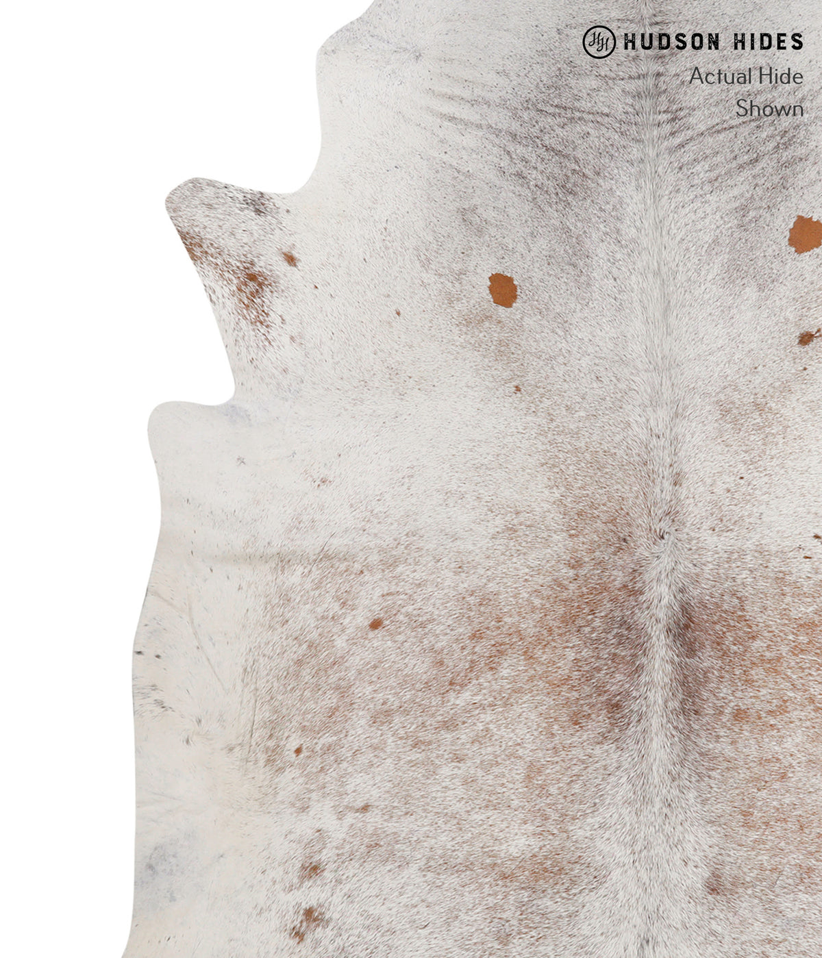 Salt and Pepper Brown X-Large Brazilian Cowhide Rug 7'2"H x 6'10"W #85921 by Hudson Hides