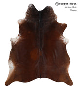 Chocolate X-Large Brazilian Cowhide Rug 7'2"H x 5'11"W #85946 by Hudson Hides