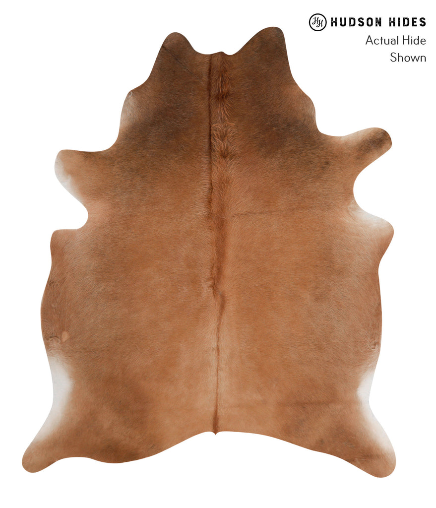 Solid Brown X-Large Brazilian Cowhide Rug 7'0"H x 5'9"W #85956 by Hudson Hides