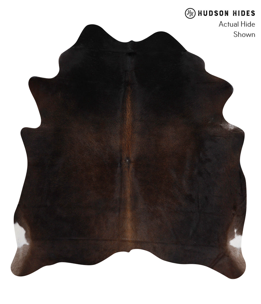 Chocolate Large Brazilian Cowhide Rug 6'2"H x 5'9"W #85961 by Hudson Hides
