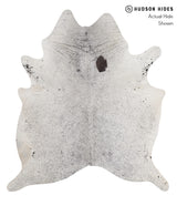 Salt and Pepper Black X-Large Brazilian Cowhide Rug 7'1"H x 6'4"W #85967 by Hudson Hides