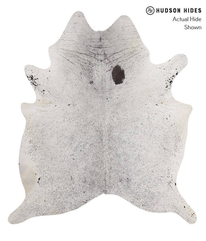 Salt and Pepper Black X-Large Brazilian Cowhide Rug 7'1"H x 6'4"W #85967 by Hudson Hides