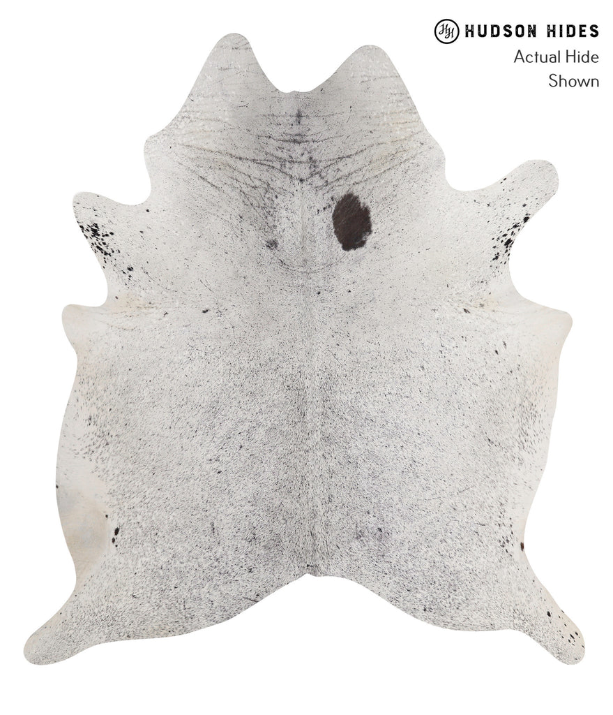 Salt and Pepper Black X-Large Brazilian Cowhide Rug 7'1"H x 6'4"W #85967 by Hudson Hides