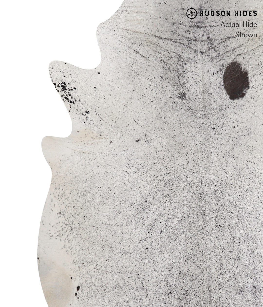 Salt and Pepper Black X-Large Brazilian Cowhide Rug 7'1"H x 6'4"W #859