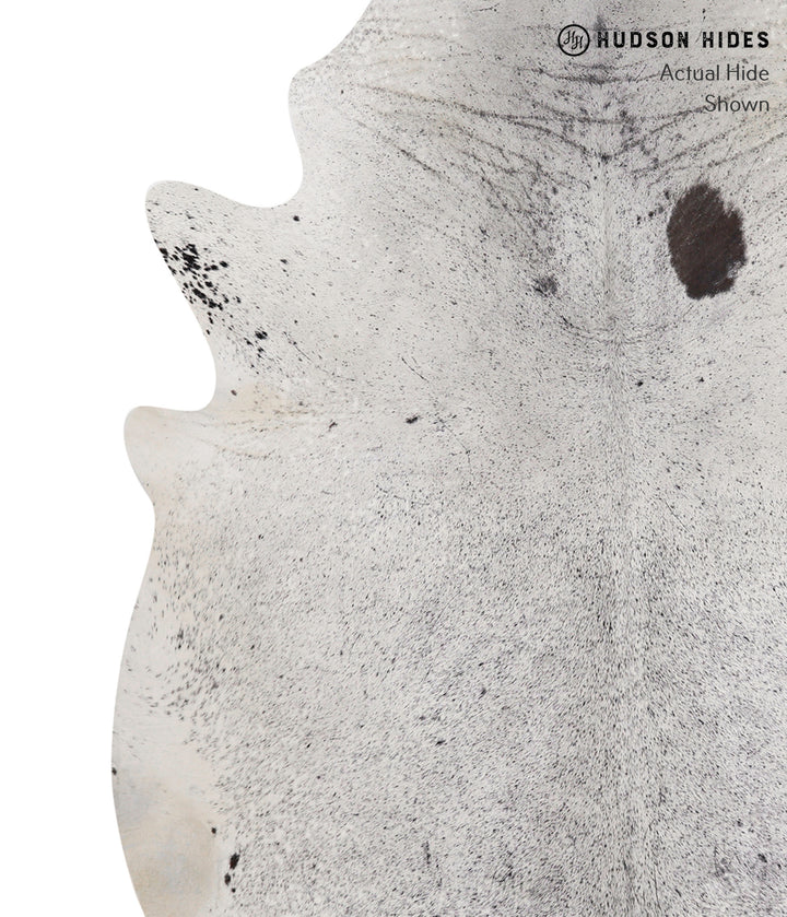 Salt and Pepper Black X-Large Brazilian Cowhide Rug 7'1"H x 6'4"W #85967 by Hudson Hides