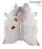 Salt and Pepper Brown X-Large Brazilian Cowhide Rug 7'1