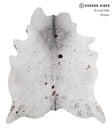 Salt and Pepper Black X-Large Brazilian Cowhide Rug 7'5"H x 6'5"W #85995 by Hudson Hides