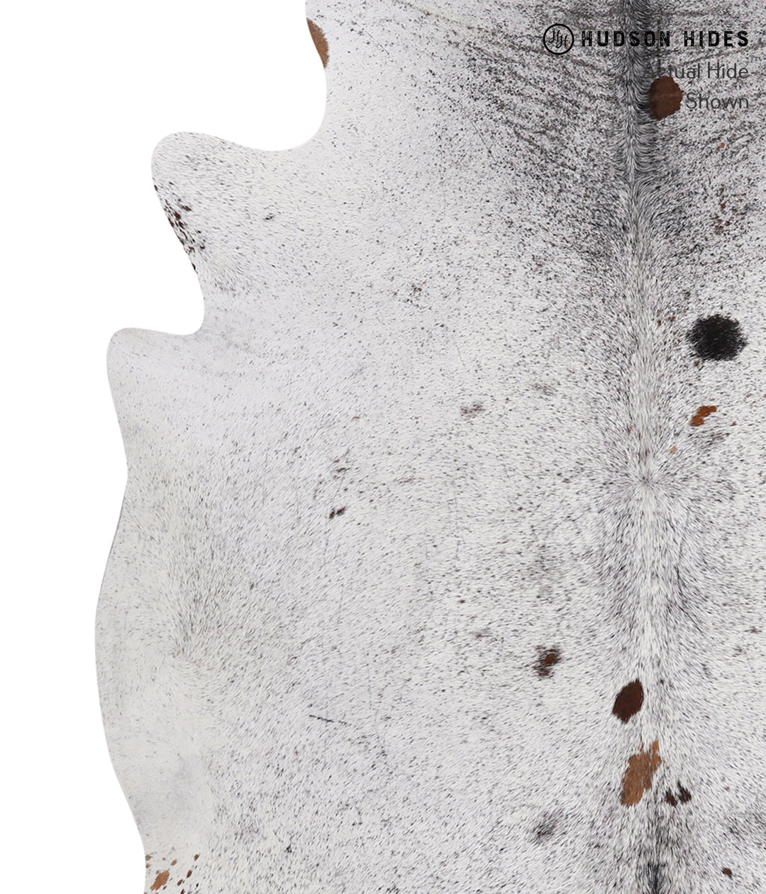 Salt and Pepper Black X-Large Brazilian Cowhide Rug 7'5"H x 6'5"W #859