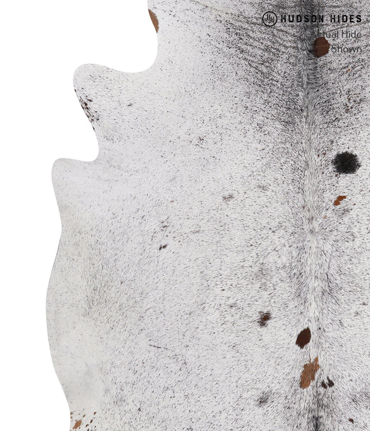 Salt and Pepper Black X-Large Brazilian Cowhide Rug 7'5"H x 6'5"W #85995 by Hudson Hides