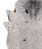 Salt and Pepper Brown X-Large Brazilian Cowhide Rug 7'0"H x 6'2"W #86006 by Hudson Hides
