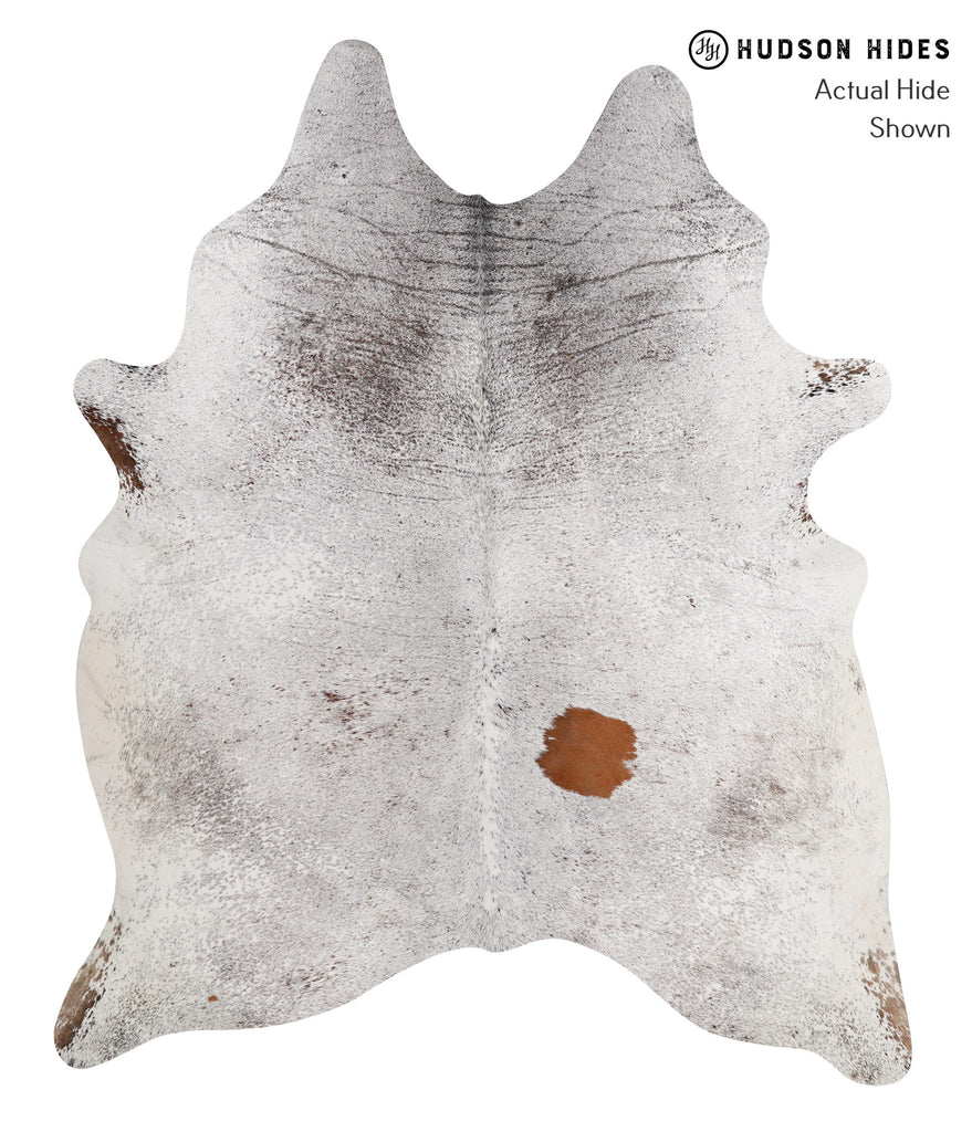 Salt and Pepper Black XX-Large Brazilian Cowhide Rug 7'10"H x 6'5"W #86042 by Hudson Hides