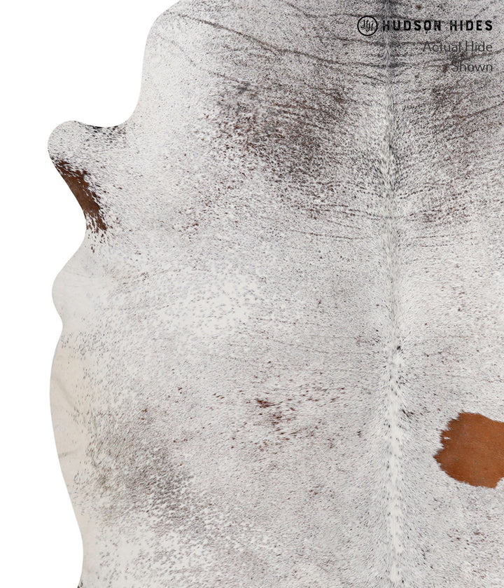 Salt and Pepper Black XX-Large Brazilian Cowhide Rug 7'10"H x 6'5"W #86042 by Hudson Hides