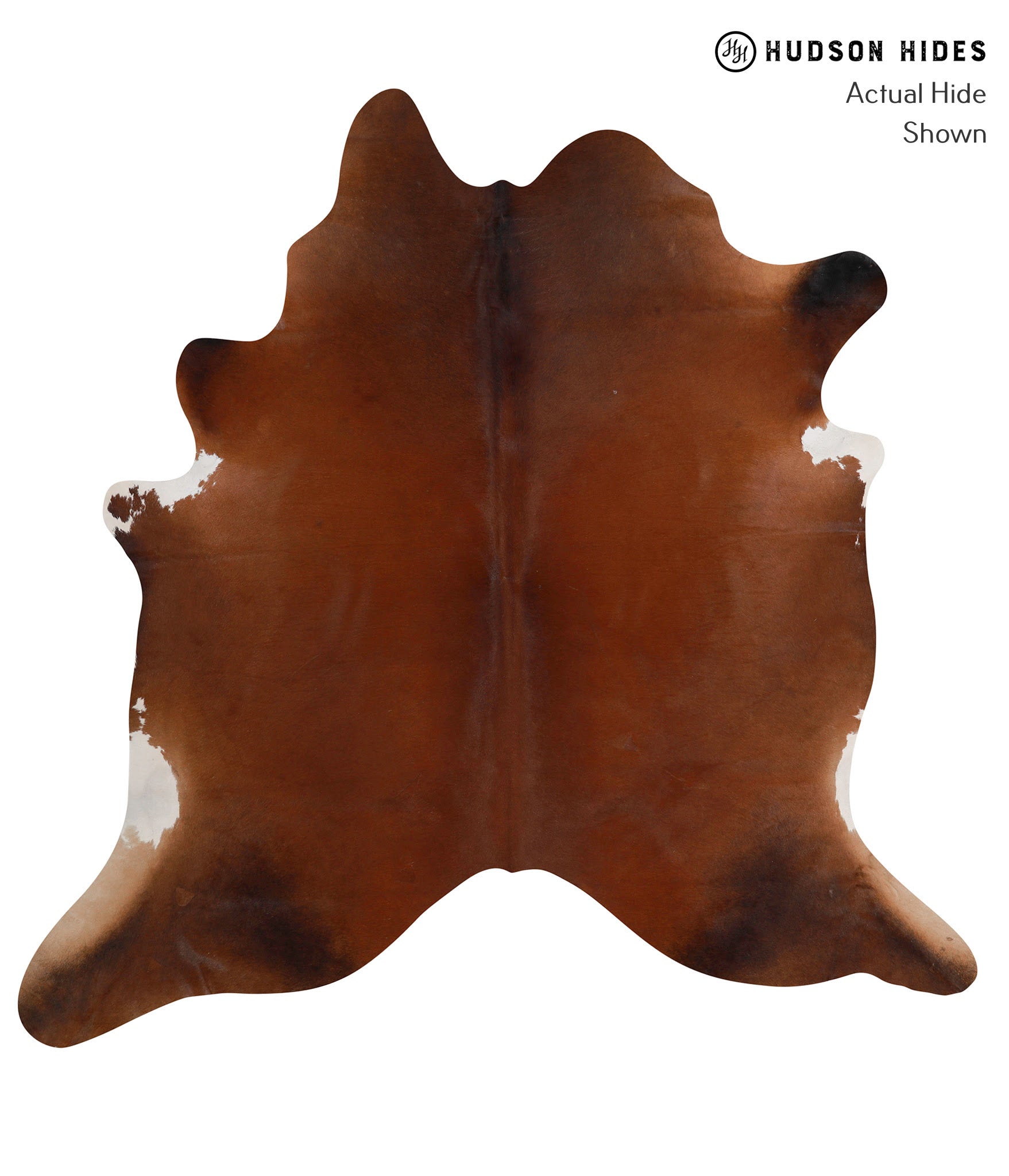 Brown with Red Cowhide Rug #86083