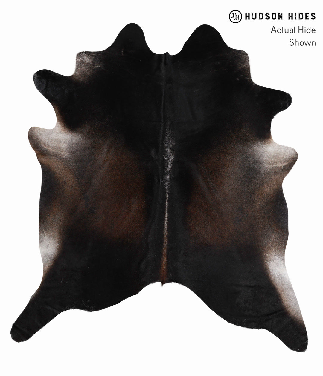 Dark Grey X-Large Brazilian Cowhide Rug 7'0"H x 6'5"W #86095 by Hudson