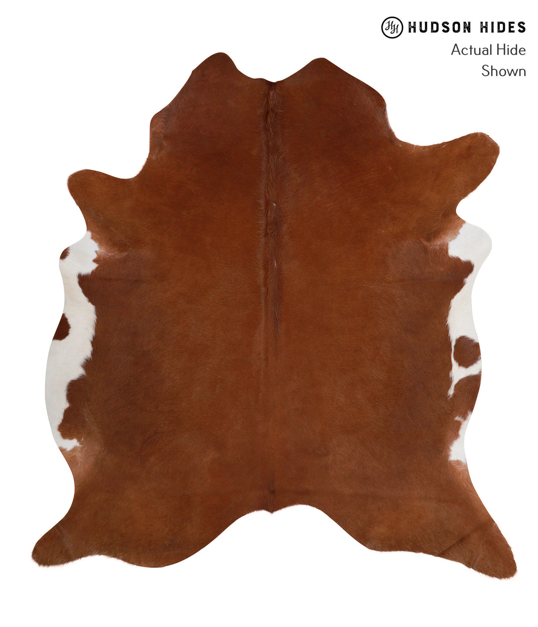 Solid Brown X-Large Brazilian Cowhide Rug 7'1"H x 6'6"W #86105 by Huds