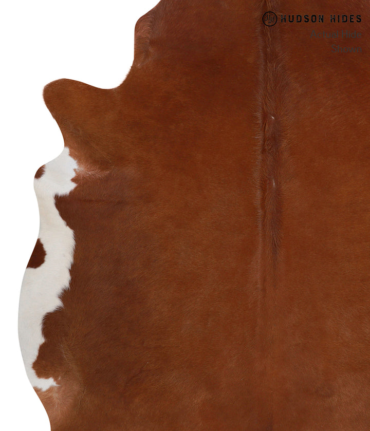 Solid Brown X-Large Brazilian Cowhide Rug 7'1"H x 6'6"W #86105 by Hudson Hides