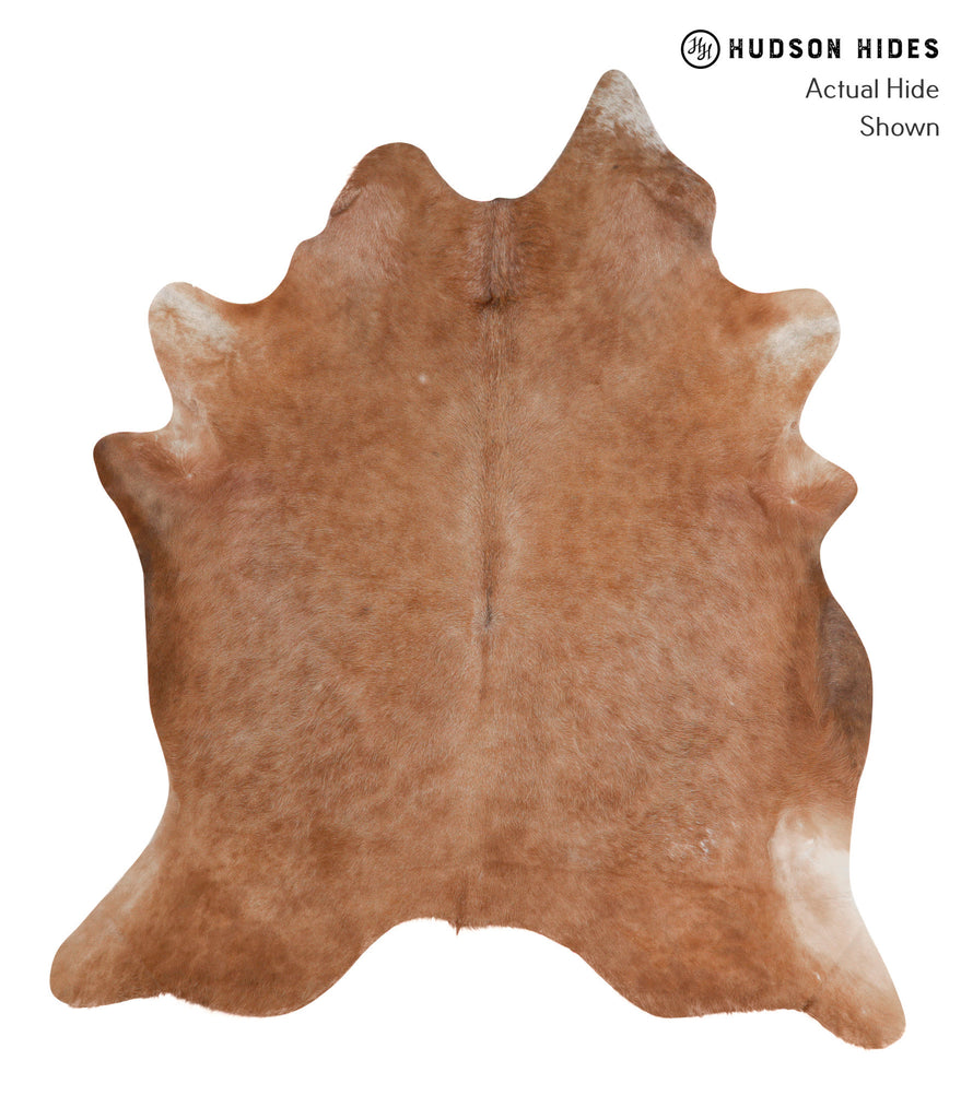 Solid Brown XX-Large Brazilian Cowhide Rug 7'7"H x 6'8"W #86106 by Hudson Hides