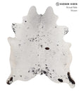Salt and Pepper Black X-Large Brazilian Cowhide Rug 7'4"H x 6'3"W #86111 by Hudson Hides