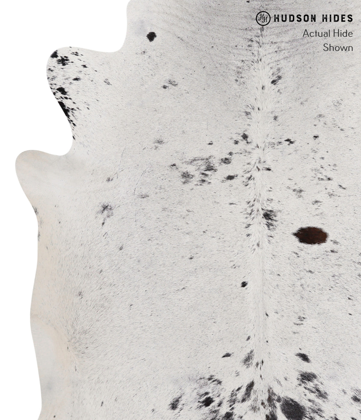 Salt and Pepper Black X-Large Brazilian Cowhide Rug 7'4"H x 6'3"W #86111 by Hudson Hides