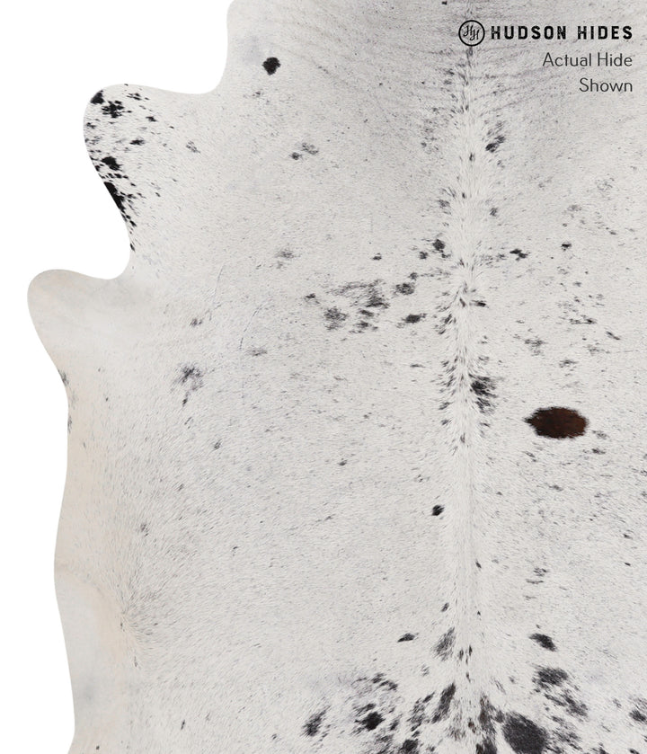 Salt and Pepper Black X-Large Brazilian Cowhide Rug 7'4"H x 6'3"W #86111 by Hudson Hides