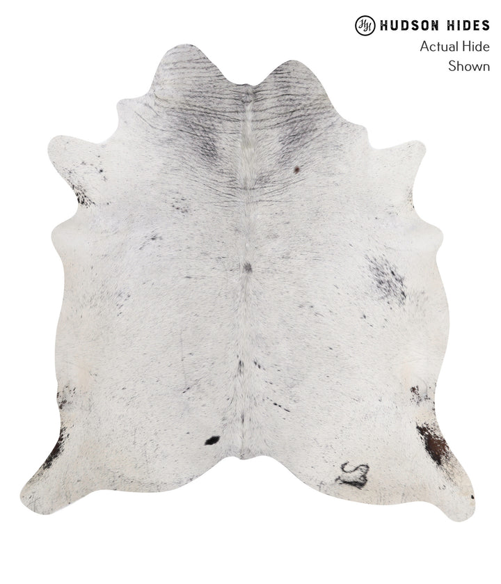 Salt and Pepper Black XX-Large Brazilian Cowhide Rug 7'4"H x 7'1"W #86121 by Hudson Hides