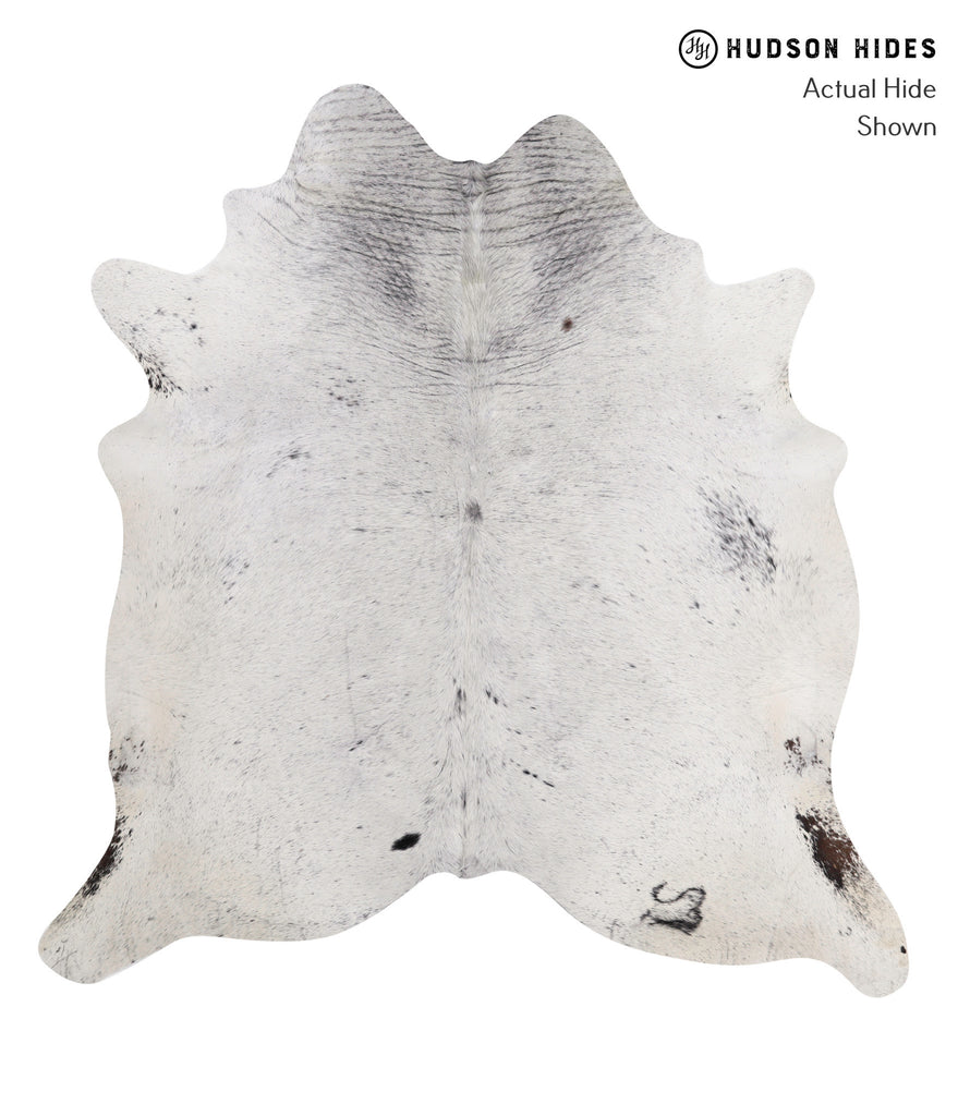 Salt and Pepper Black XX-Large Brazilian Cowhide Rug 7'4"H x 7'1"W #86121 by Hudson Hides