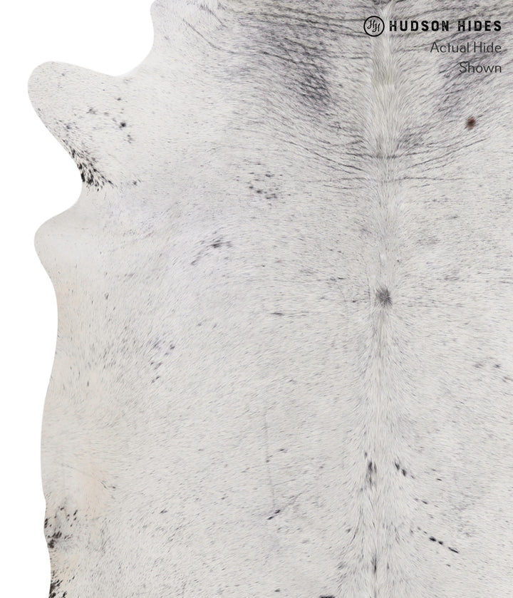 Salt and Pepper Black XX-Large Brazilian Cowhide Rug 7'4"H x 7'1"W #86121 by Hudson Hides