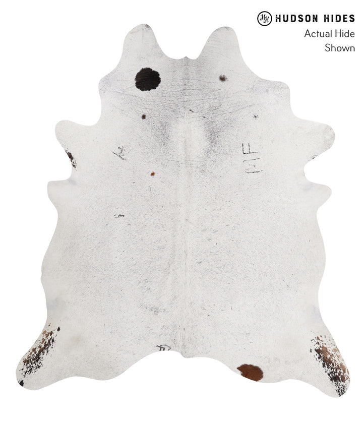Salt and Pepper Black XX-Large Brazilian Cowhide Rug 8'0"H x 7'2"W #86147 by Hudson Hides