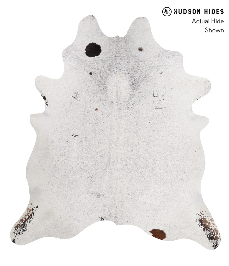 Salt and Pepper Black XX-Large Brazilian Cowhide Rug 8'0"H x 7'2"W #86147 by Hudson Hides