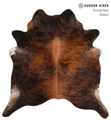 Dark Brindle X-Large Brazilian Cowhide Rug 6'10"H x 6'7"W #86167 by Hudson Hides