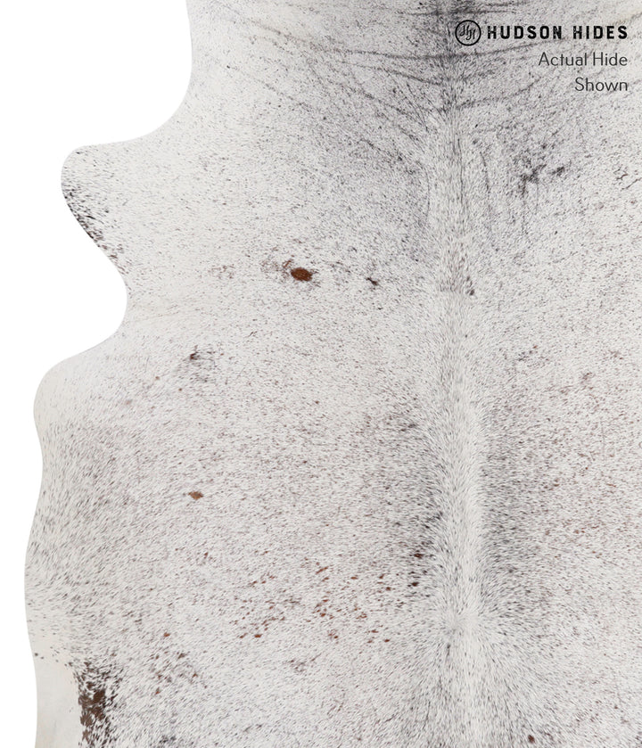 Salt and Pepper Black XX-Large Brazilian Cowhide Rug 7'8"H x 6'11"W #86193 by Hudson Hides