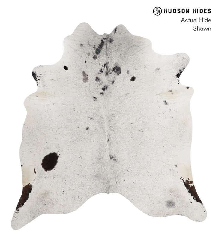 Salt and Pepper Black XX-Large Brazilian Cowhide Rug 7'4"H x 6'10"W #86239 by Hudson Hides