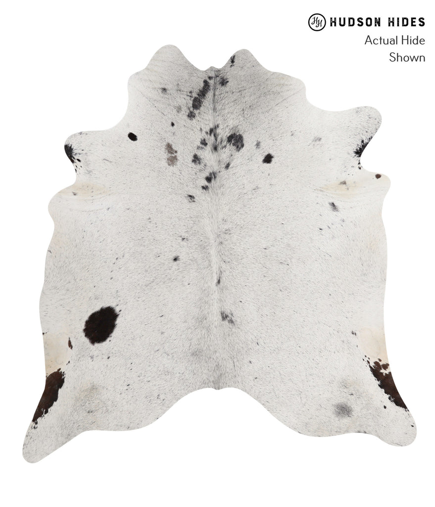 Salt and Pepper Black XX-Large Brazilian Cowhide Rug 7'4"H x 6'10"W #86239 by Hudson Hides