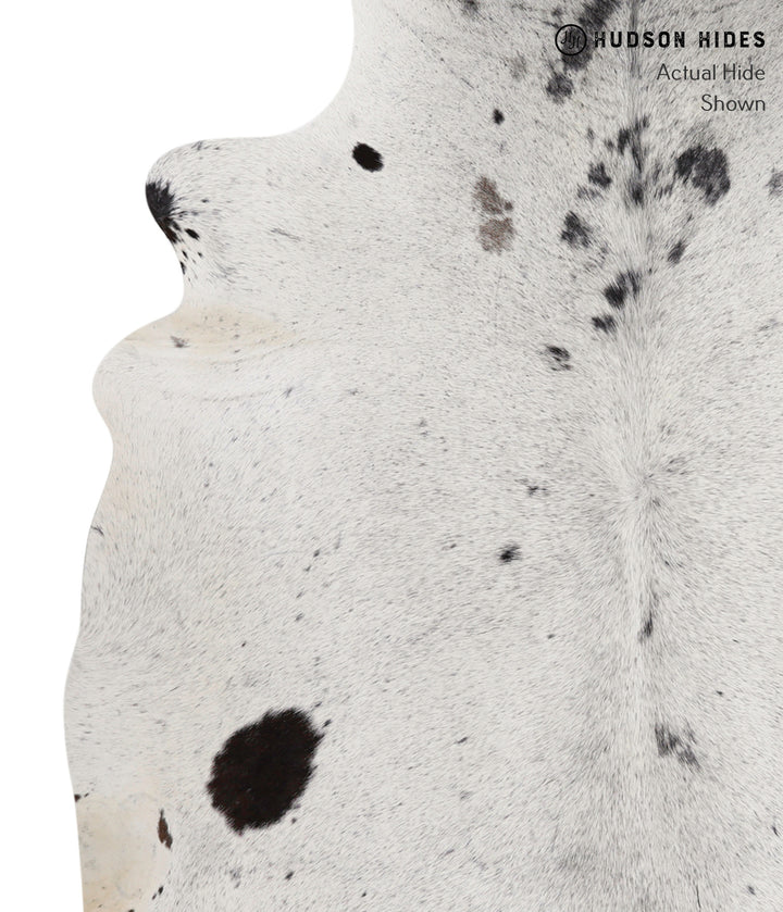 Salt and Pepper Black XX-Large Brazilian Cowhide Rug 7'4"H x 6'10"W #86239 by Hudson Hides