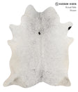 Salt and Pepper Black X-Large Brazilian Cowhide Rug 7'1"H x 6'1"W #86242 by Hudson Hides