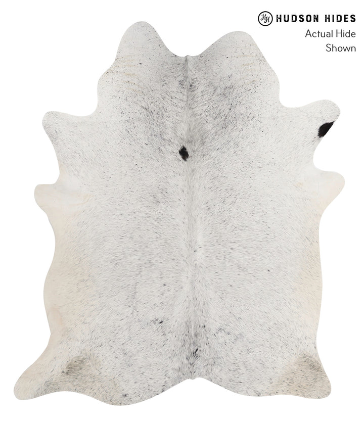 Salt and Pepper Black X-Large Brazilian Cowhide Rug 7'1"H x 6'1"W #86242 by Hudson Hides