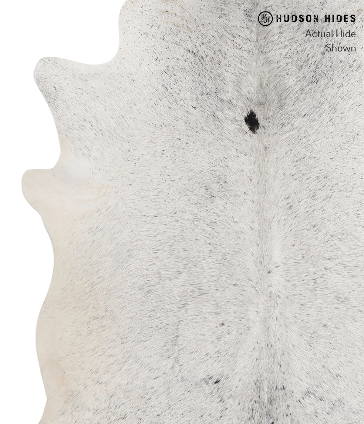 Salt and Pepper Black X-Large Brazilian Cowhide Rug 7'1"H x 6'1"W #86242 by Hudson Hides